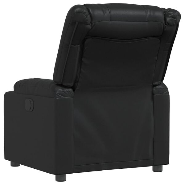 vidaXL Sillón reclinable de cuero sintético negro