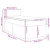 vidaXL Cama box spring con colch&oacute;n tela marr&oacute;n oscuro 90x200 cm