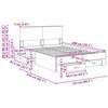 vidaXL Estructura de cama con caj&oacute;n 150 x 200 cm Madera de ingenier&iacute;a