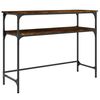 vidaXL Mesa consola madera de ingenier&iacute;a roble ahumado 100x35,5x75 cm