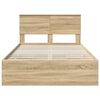 vidaXL Estructura de cama Roble Sonoma 135 x 190 cm Madera Ingenieril