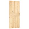 vidaXL Puerta corredera con herrajes madera maciza de pino 90x210 cm