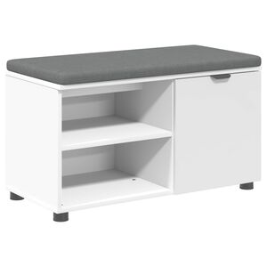 vidaXL Banco de entrada 80 x 38 x 46 cm Madera Ingenierizada y Tela