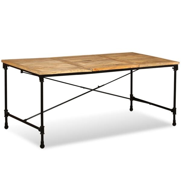 vidaXL Mesa de comedor de madera maciza de mango 180 cm
