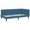 vidaXL Estructura de Cama Esquina con Colch&oacute;n 2 pcs Azul Terciopelo