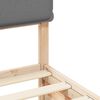 vidaXL Estructura de Cama con Cabecera Tapizada Gris Claro