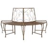 vidaXL Banco de &Aacute;rbol 4-N&uacute;mero de plazas 160 x 80 x 89 cm Acero