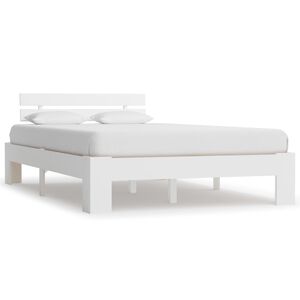 vidaXL Estructura de cama sin colch&oacute;n madera de pino blanco 120x200 cm