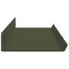 vidaXL Estante flotante 2 pcs Verde Oliva 80 x 9 x 2,5 cm Acero