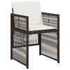 vidaXL Conjunto de Comedor de Jardín 5 pcs Marrón Poliratán