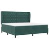 vidaXL Cama tipo Box Spring Verde oscuro 200 x 200 cm Poli&eacute;ster