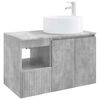 vidaXL Juego de muebles de ba&ntilde;o 2 uds. Gris Hormig&oacute;n