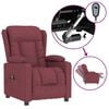 vidaXL Sill&oacute;n reclinable el&eacute;ctrico tela rojo tinto