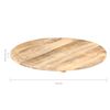 vidaXL Superficie de mesa redonda madera maciza de mango 15-16 mm 80cm
