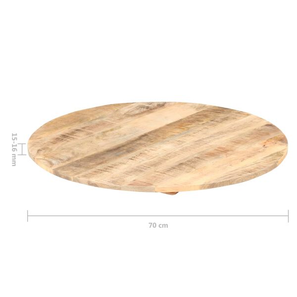 vidaXL Superficie de mesa redonda madera maciza de mango 15-16 mm 80cm