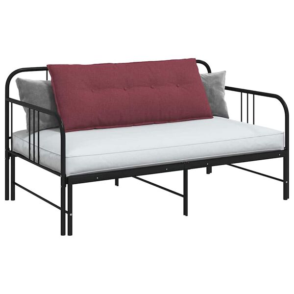 vidaXL Coj&iacute;n de Espalda Rojo vino 120 x 19 x 50 cm tela