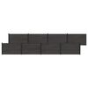 vidaXL Conjunto de valla 8 uds. 1391 x 105 cm WPC y Aluminio Negro