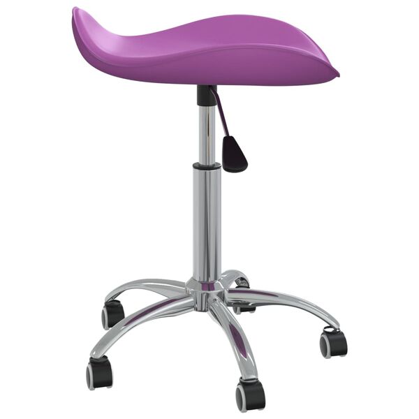 vidaXL Silla de comedor giratoria de cuero sint&eacute;tico morado