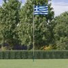 vidaXL M&aacute;stil y bandera de Grecia aluminio 6,23 m