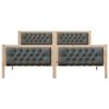 vidaXL Estructura de cama con cabecera Gris oscuro 160 x 200 cm