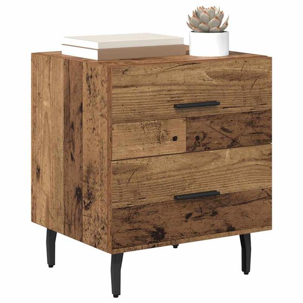 vidaXL Armario de Noche con caj&oacute;n Madera vieja 40 x 35 x 47,5 cm