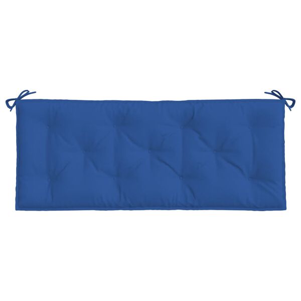 vidaXL Coj&iacute;n de banco de jard&iacute;n tela Oxford azul 120x50x7 cm