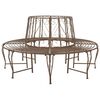 vidaXL Banco de &Aacute;rbol 8-N&uacute;mero de plazas &Oslash; 160 x 89 cm Acero