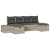 vidaXL Conjunto de sof&aacute; de jard&iacute;n 6 uds. Gris Claro rat&aacute;n sint&eacute;tico