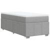 vidaXL Cama box spring con colch&oacute;n tela gris claro 80x200 cm