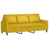 vidaXL Juego de sof&aacute;s con cojines 3 piezas terciopelo amarillo
