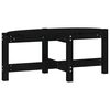 vidaXL Mesa de centro de madera maciza de pino negro 87x48x35 cm