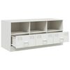 vidaXL Mueble para TV de acero blanco 99x39x44 cm