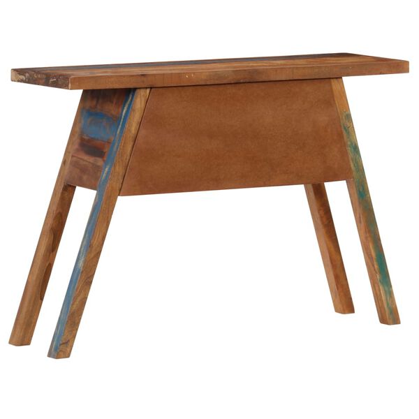 vidaXL Mesa consola madera maciza reciclada 110x30x75 cm