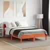 vidaXL Estructura de cama sin colch&oacute;n madera maciza marr&oacute;n 120x190 cm