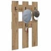 vidaXL Perchero de pared Roble artesanal 65 x 3 x 100 cm