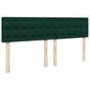 vidaXL Cama box spring con colch&oacute;n terciopelo verde oscuro 200x200 cm