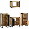 vidaXL Juego de muebles de ba&ntilde;o con caj&oacute;n 4 pcs Madera de mango maciza