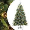 vidaXL &Aacute;rbol de Navidad artificial con ramas plegables y conos 210 cm