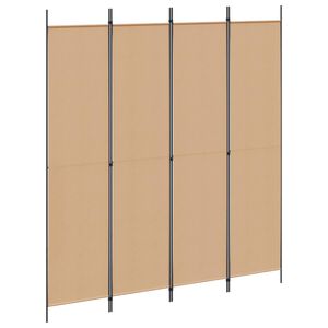 vidaXL Separador de habitaci&oacute;n de 4 paneles Beige 200 x 220 cm Tela