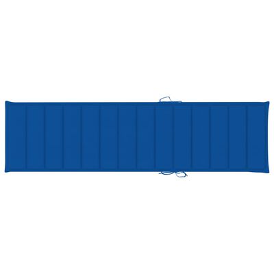 vidaXL Tumbona con cojín azul royal madera maciza de teca
