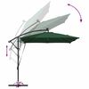 vidaXL Parasol de cantilever tipo pl&aacute;tano Verde 249 x 249 x 250 cm