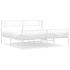 vidaXL Estructura cama sin colch&oacute;n con estribo metal blanco 183x213 cm