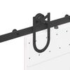vidaXL Kit de herrajes para puertas correderas acero negro 183 cm