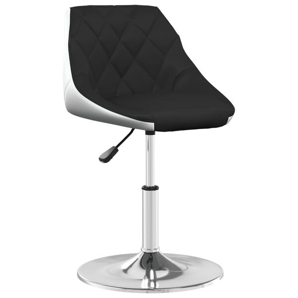 vidaXL Silla de comedor cuero sint&eacute;tico negro y blanco