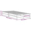 vidaXL Cama sin colch&oacute;n madera maciza de pino marr&oacute;n cera 100x200 cm