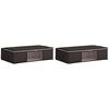 vidaXL Caja de almacenamiento con ventana lateral transparente 2 pcs