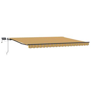 vidaXL Toldo retr&aacute;ctil Multicolor 400 x 350 cm Tela y Aluminio