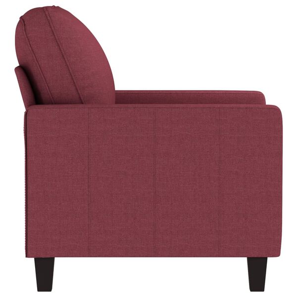 vidaXL Sillón de tela rojo tinto 60 cm