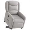 vidaXL Sill&oacute;n el&eacute;ctrico reclinable elevable de tela gris nube