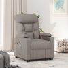vidaXL Sill&oacute;n de masaje elevable tela gris taup&eacute;